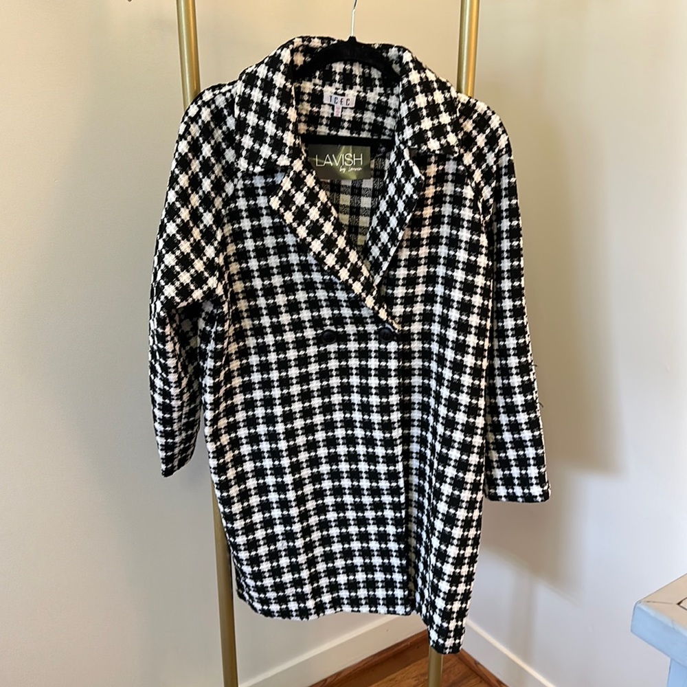 Black and white coat